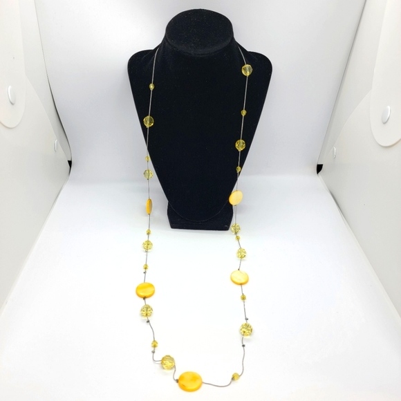 Long Adjustable Yellow and Silver Chain - Picture 1 of 5